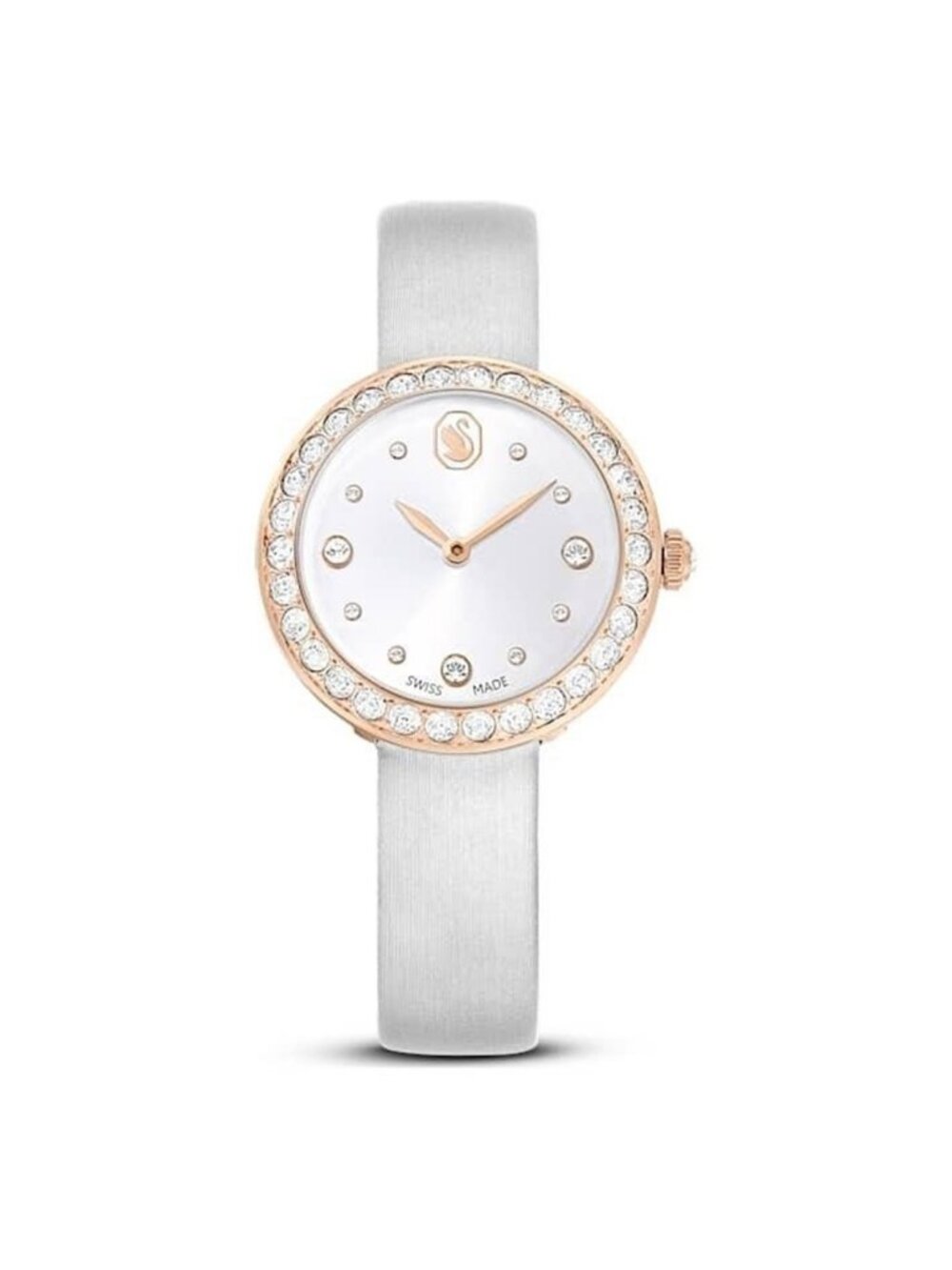 NWT Swarovski Matrix Tennis Quartz Crystal Silver Dial Ladies Watch